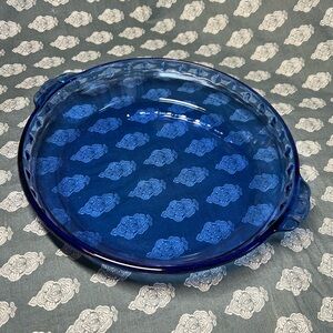 Pyrex cobalt blue pie dish
